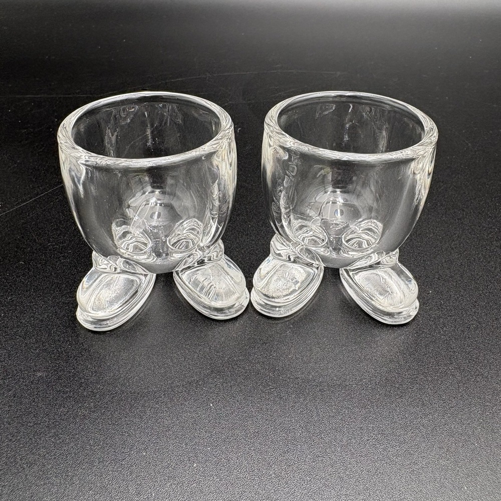 Vintage Arc France Footed Egg Cup - Set Of 2 Whimsical Fun Retro